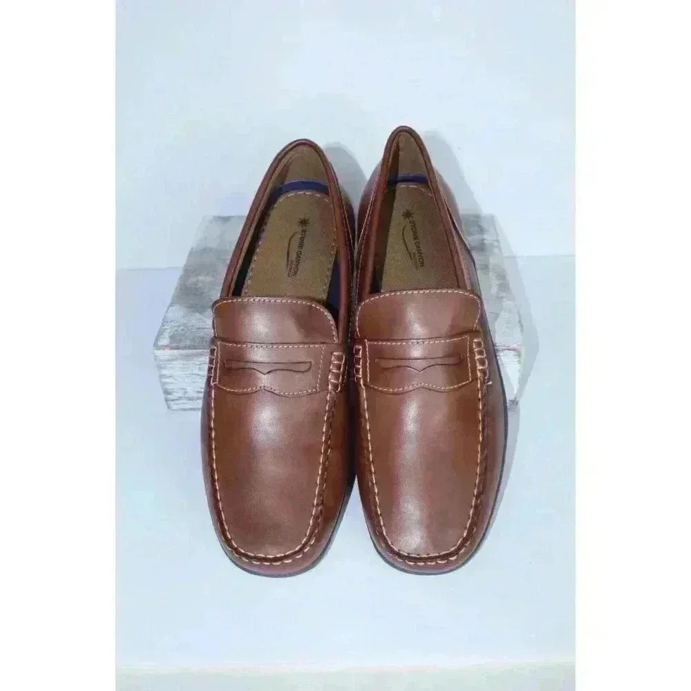 Stone Canyon Footwear Loafer Faux Leather Easy Slip On‎ Men's Shoe Size 10.5 NIB - Picture 8 of 11